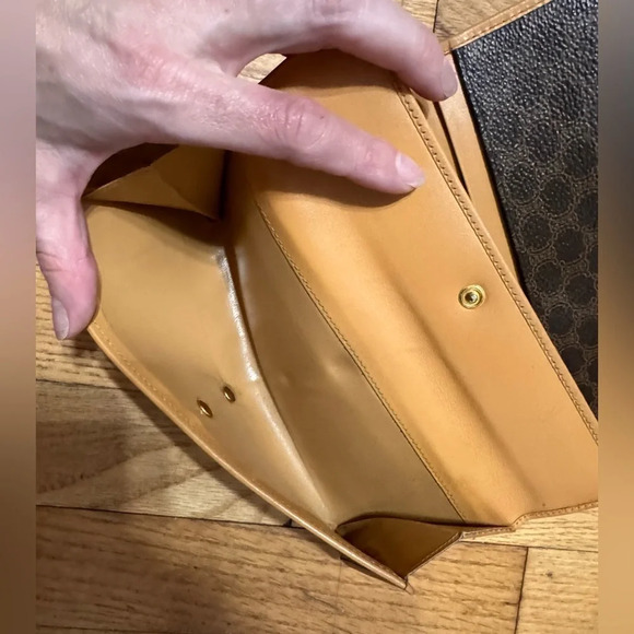 Celine Triomphe Vintage Macadam Canvas leather wallet - Picture 5 of 11